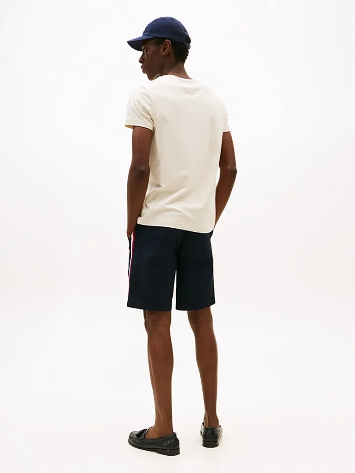 T-shirt Uomo Tommy Hilfiger Avorio con Logo Frontale Slim Fit art. MW0MW10800 ACG, foto 4 di 5