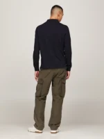 Polo Maniche Lunghe Uomo Tommy Hilfiger Blu con Logo Frontale art. MW0MW20183 DW5 - immagine 4