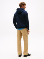 Felpa con Cappuccio In Cotone Garzato Uomo Tommy Hilfiger Blu art. MW0MW37235 DW5 - immagine 3