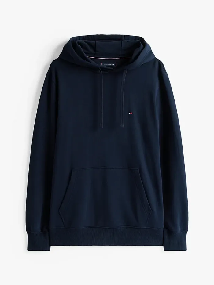 Felpa con Cappuccio In Cotone Garzato Uomo Tommy Hilfiger Blu art. MW0MW37235 DW5, foto 1 di 3