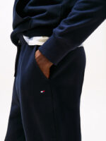 Pantalone Tuta In Cotone Garzato Uomo Tommy Hilfiger Blu art. MW0MW37236 DW5 - immagine 3