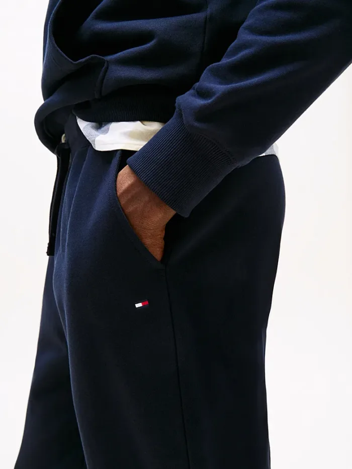 Pantalone Tuta In Cotone Garzato Uomo Tommy Hilfiger Blu art. MW0MW37236 DW5, foto 3 di 4