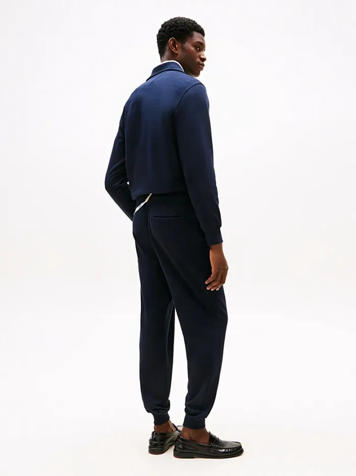 Pantalone Tuta In Cotone Garzato Uomo Tommy Hilfiger Blu art. MW0MW37236 DW5, foto 4 di 4