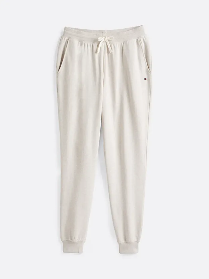 Pantalone Tuta In Cotone Garzato Uomo Tommy Hilfiger Beige Avorio art. MW0MW37236 ACG, foto 1 di 3