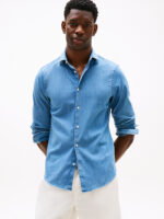 Camicia Jeans Uomo Tommy Hilfiger Slim Fit art. MW0MW39766 C5E - immagine 2