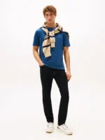 T-shirt Uomo Tommy Hilfiger Blu Denim con Logo Frontale art. MW0MW39995 DBZ - immagine 2
