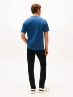 T-shirt Uomo Tommy Hilfiger Blu Denim con Logo Frontale art. MW0MW39995 DBZ - immagine 3
