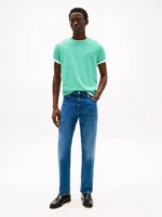 T-shirt Uomo Tommy Hilfiger Verde Acqua con Logo Frontale art. MW0MW39995 L47 - immagine 5