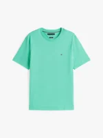 T-shirt Uomo Tommy Hilfiger Verde Acqua con Logo Frontale art. MW0MW39995 L47