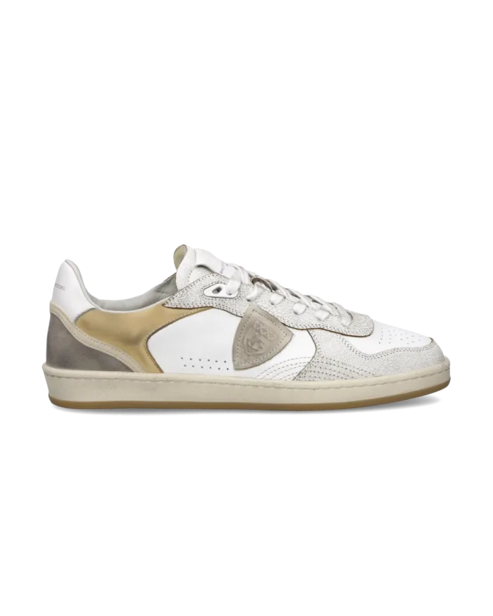 Sneakers Uomo Philippe Model PGAL In Pelle Bianca e Dettagli Beige art. PGLU VC01, foto 1 di 5