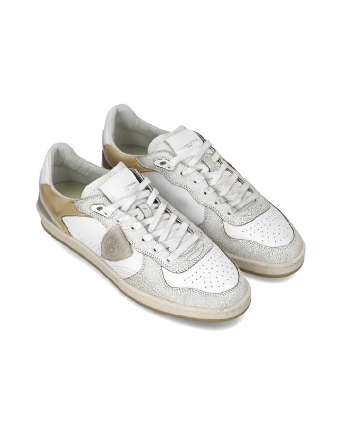 Sneakers Uomo Philippe Model PGAL In Pelle Bianca e Dettagli Beige art. PGLU VC01, foto 2 di 5