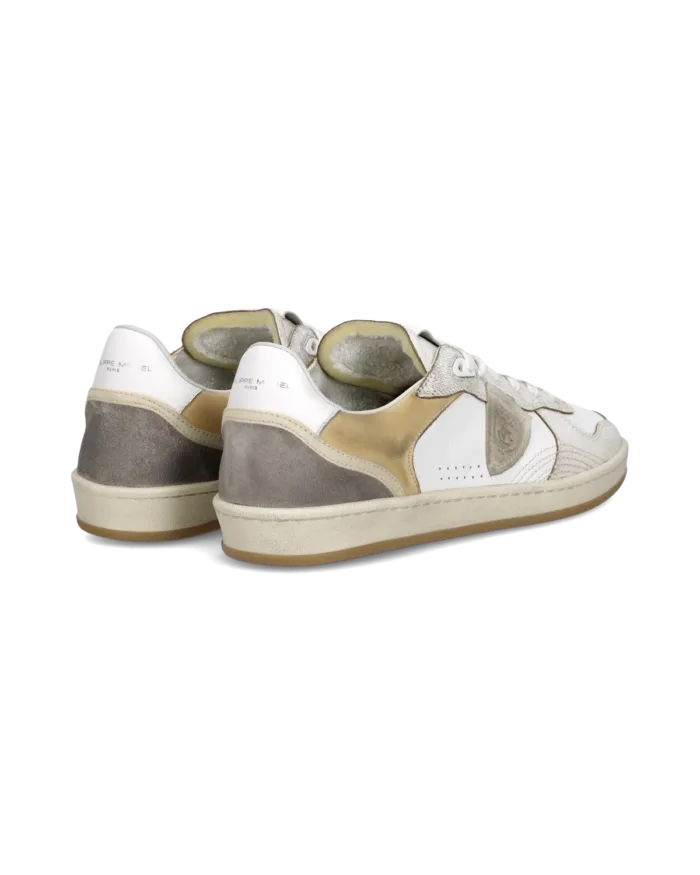 Sneakers Uomo Philippe Model PGAL In Pelle Bianca e Dettagli Beige art. PGLU VC01, foto 3 di 5