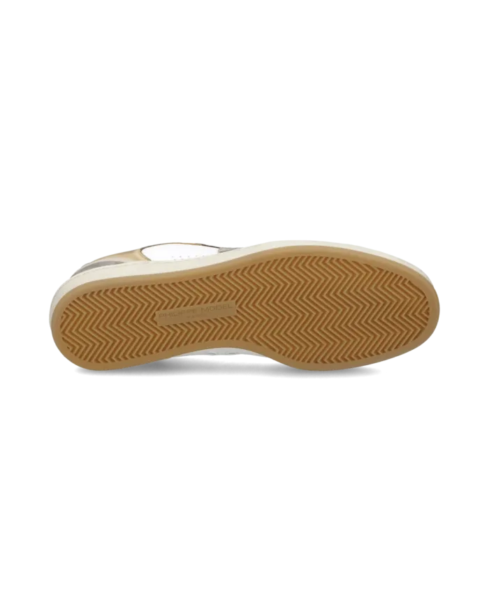 Sneakers Uomo Philippe Model PGAL In Pelle Bianca e Dettagli Beige art. PGLU VC01, foto 5 di 5