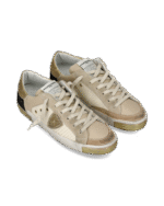 Sneakers Donna Philippe Model Paris Prsx In Pelle Beige Spoiler Oro art. PRLD XPM1 - immagine 2