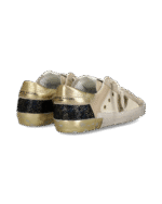 Sneakers Donna Philippe Model Paris Prsx In Pelle Beige Spoiler Oro art. PRLD XPM1 - immagine 3