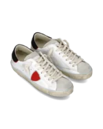 Sneakers Uomo Philippe Model Paris Prsx In Pelle Bianca e Dettagli Rossi art. PRLU VVB1 - immagine 4
