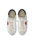 Sneakers Uomo Philippe Model Paris Prsx In Pelle Bianca e Dettagli Rossi art. PRLU VVB1 - immagine 2