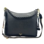 Borsa a Spalla a Tracolla Pollini in Pelle Martellata Nera e Stampa Heritage SC4563PP0NSA100A