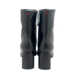 Tronchetto Halmanera in Pelle Nera Tacco 8 cm art. Dotty 16 Baron Nero - immagine 6