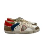 Sneakers Uomo Philippe Model Paris Prsx In Pelle Bianca e Dettagli Arancio art. PRLU XP08