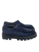 Derby Barrett Uomo con Cucitura sulla Vaschetta in Pelle Scamosciata Blu Fondo Gomma Ultralight art. 212U017.13