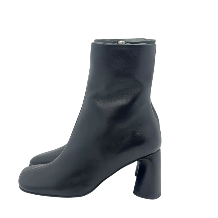 Tronchetto Halmanera in Pelle Nera Tacco 8 cm art. Dotty 16 Baron Nero, foto 4 di 7