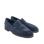 Mocassino Uomo Barrett In Camoscio Blu Con Fondo Gomma Antiscivolo Art. 242U042.2 - immagine 2