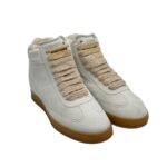 Sneakers Invernale Donna Soldini In Nabuk Bianco, Lacci in Lanetta interno Teddy art. Akira High Nabuk Bianco Bianco - immagine 2