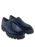 Derby Barrett Uomo con Cucitura sulla Vaschetta in Pelle Scamosciata Blu Fondo Gomma Ultralight art. 212U017.13 - immagine 2