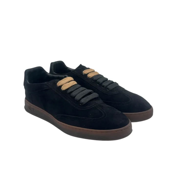 Sneakers Invernale Uomo Soldini In Pelle Scamosciata Nera art. Akira Amalfi Nero Nero, foto 5 di 6