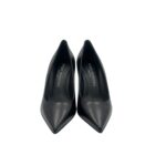 Décolleté Sergio Levantesi in Pelle Liscia Nera Tacco Geometrico oro 9 cm art. MEGAN56 - immagine 3