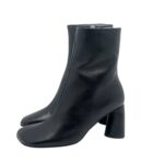 Tronchetto Halmanera in Pelle Nera Tacco 8 cm art. Dotty 16 Baron Nero - immagine 5