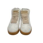 Sneakers Invernale Donna Soldini In Nabuk Bianco, Lacci in Lanetta interno Teddy art. Akira High Nabuk Bianco Bianco - immagine 3