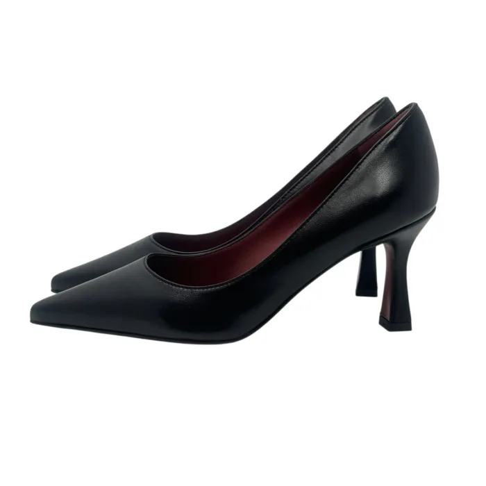 Décolleté Roberto Festa in Pelle di Agnello Nera Tacco 8 cm art. Kate, foto 4 di 7
