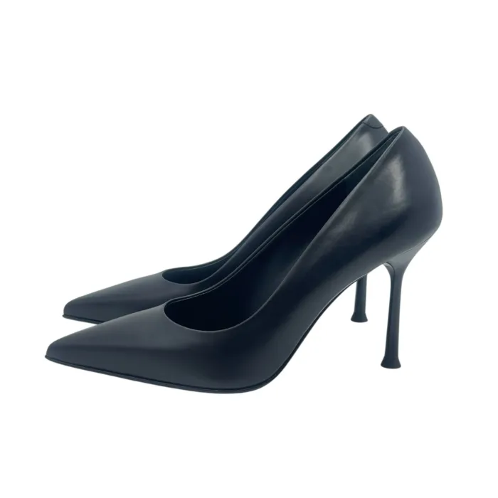 Decolletè Donna Sergio Levantesi in Pelle Nera con tacco a spillo 9 cm art. MUSA, foto 4 di 7