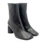 Tronchetto Halmanera in Pelle Nera Tacco 8 cm art. Dotty 16 Baron Nero - immagine 2