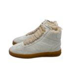 Sneakers Invernale Donna Soldini In Nabuk Bianco, Lacci in Lanetta interno Teddy art. Akira High Nabuk Bianco Bianco - immagine 4