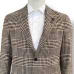 Giacca Lardini in Misto Lana e Cashmere Tartan Marrone Art. CN6202E AAIF65517 250BR - immagine 2