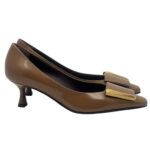 Décolleté Roberto Festa in Pelle Spazzolata Tortora Tacco 6 cm art. Mila