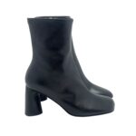 Tronchetto Halmanera in Pelle Nera Tacco 8 cm art. Dotty 16 Baron Nero