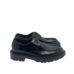 Derby Barrett Uomo con Cucitura sulla Vaschetta in Pelle Nera Fondo Commander art. 222U048.9