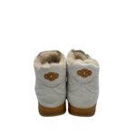 Sneakers Invernale Donna Soldini In Nabuk Bianco, Lacci in Lanetta interno Teddy art. Akira High Nabuk Bianco Bianco - immagine 6