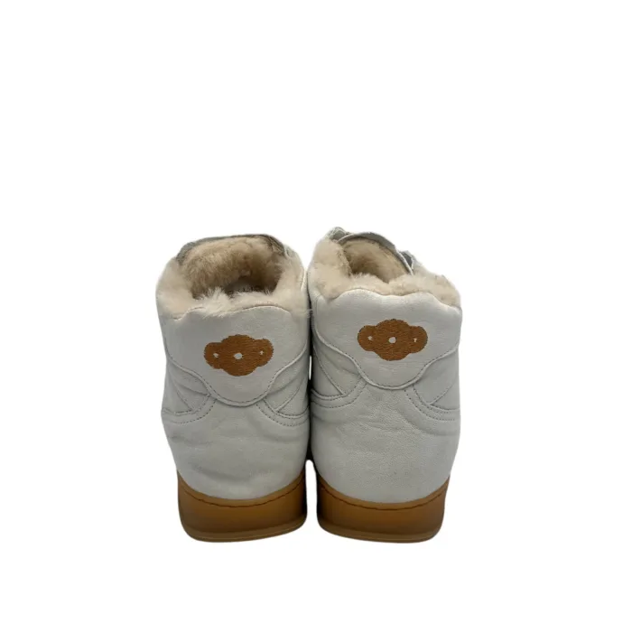 Sneakers Invernale Donna Soldini In Nabuk Bianco, Lacci in Lanetta interno Teddy art. Akira High Nabuk Bianco Bianco, foto 6 di 6