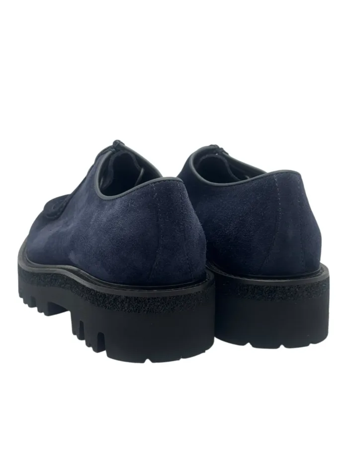 Derby Barrett Uomo con Cucitura sulla Vaschetta in Pelle Scamosciata Blu Fondo Gomma Ultralight art. 212U017.13, foto 6 di 6