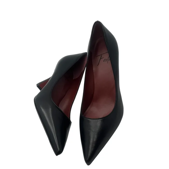 Décolleté Roberto Festa in Pelle di Agnello Nera Tacco 8 cm art. Kate, foto 6 di 7