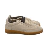 Sneakers Invernale Donna Soldini in Lanetta  Beige art. Akira Donald Bianco Bianco