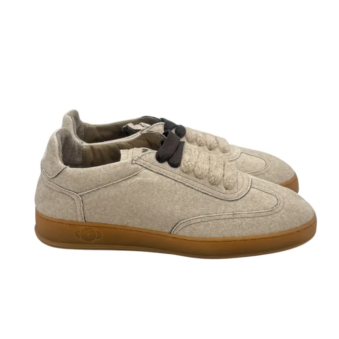 Sneakers Invernale Donna Soldini in Lanetta  Beige art. Akira Donald Bianco Bianco, foto 1 di 7