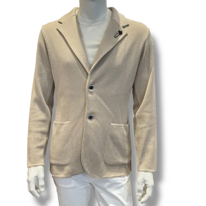 Giacca Lardini in Maglia in Pura Lana Beige Art.CNCLJM56J CN65000 150, foto 1 di 2