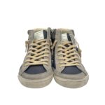 Sneakers Stivaletto Uomo Philippe Model Paris Prsx In Pelle Blu Dettagli Grigi art. PRHU XP12 - immagine 3