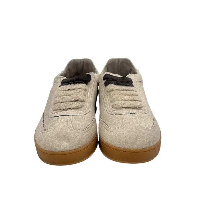 Sneakers Invernale Donna Soldini in Lanetta  Beige art. Akira Donald Bianco Bianco, foto 4 di 7